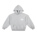 Contrast-Stitched Boxy Fleece Hoodie