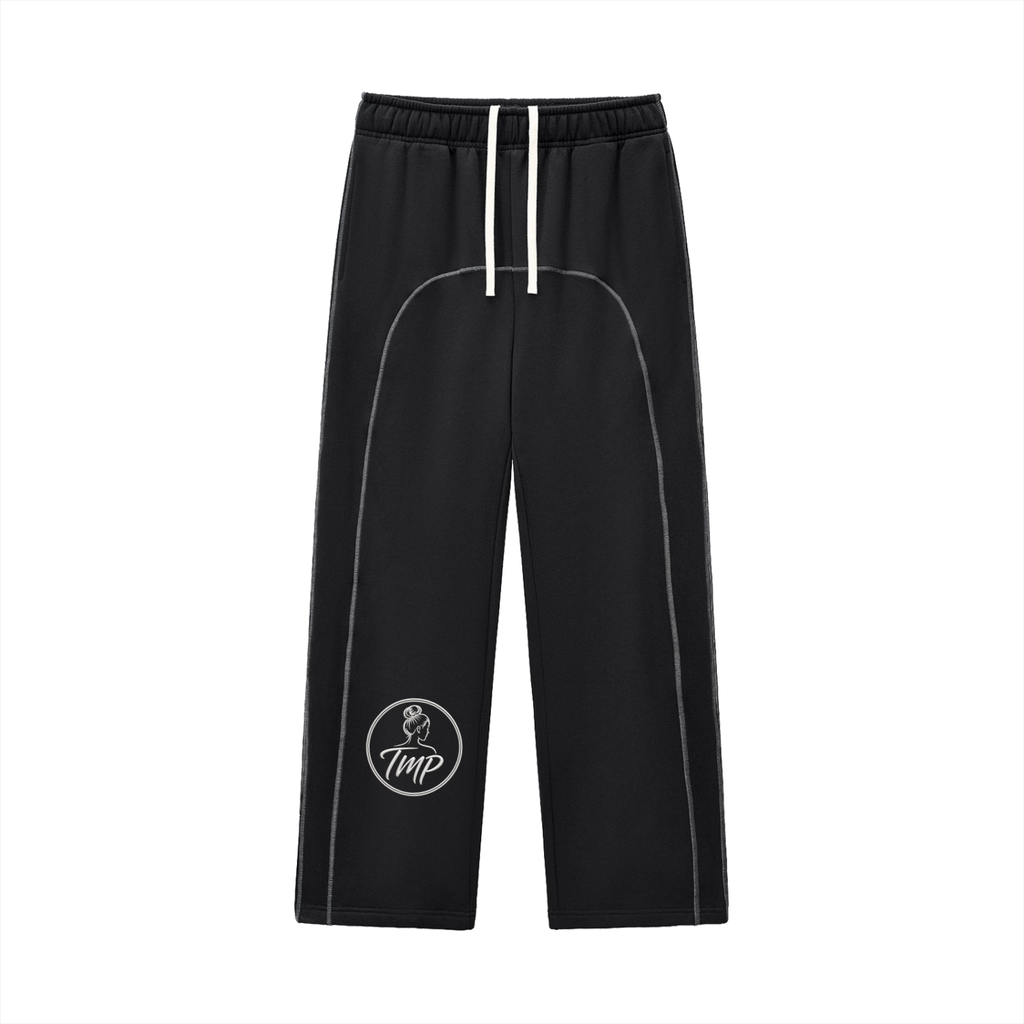 Contrast-Stitched Fleece Sweatpants