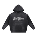 Vintage Washed Frayed Fleece Hoodie